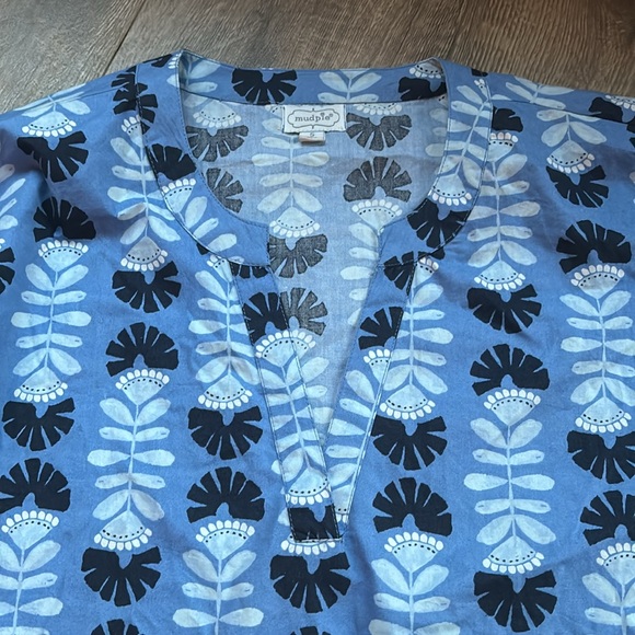 Mud Pie Women's Balloon Sleeve Dress Blue Size Small - Picture 10 of 14